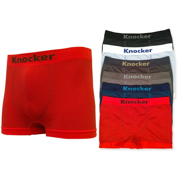 Junior Boy Seamless Boxer Briefs, Boyshorts Panty, Solid Multi Colors, One Size, 6-Pack