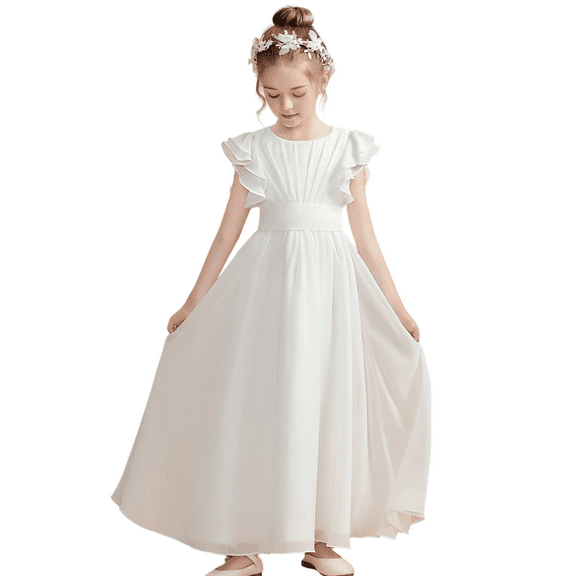 Junior Bridesmaid Dress Prom Party Dresses Long Flower Girl's Dress