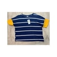 thumbnail image 1 of Junior' Colorblock Striped Short Sleeve Crew Neck T-Shirt, 1 of 4