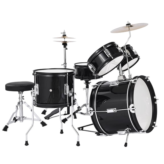 Junior Drum Set for Ages 6-13, 5-Piece Beginner Kit with Cymbal, Stool&Drumsticks, Musical Instrument for Children