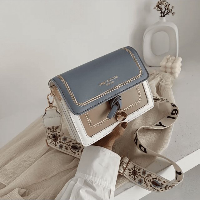 Junior Fashion Flap Shoulder Bag, Women's Buckle Decor Crossbody Purse