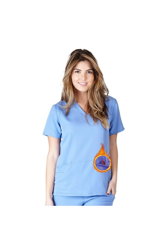 Junior Fit Super Soft, Medical Scrub Top, Premium Womans Junior Fit 2 Pocket Crossover Top 8118