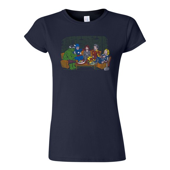Junior Friends Of Avengement Superheroes Hero Comic Salih Gonenli Artworks Funny Parody DT T-Shirt Tee