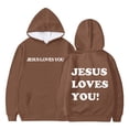 thumbnail image 1 of Junior Girls Hoodies Jesus Faith Tshirt Letter Print Sweatshirt Comfy Loose Pullover with Pockets for Child 3-4 Years, 1 of 4