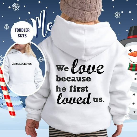Junior Girls Hoodies Jesus Loves You Hoodies Cute Print Pullover Tops Crop Tops Winter Clothes for Boys 3-4 Years