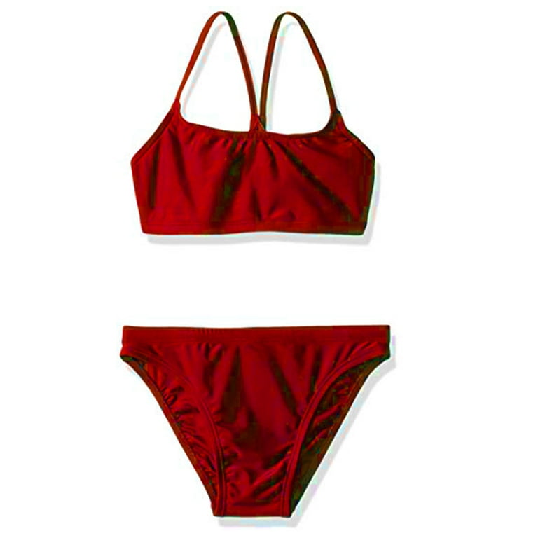 Red 2 piece shop bathing suit