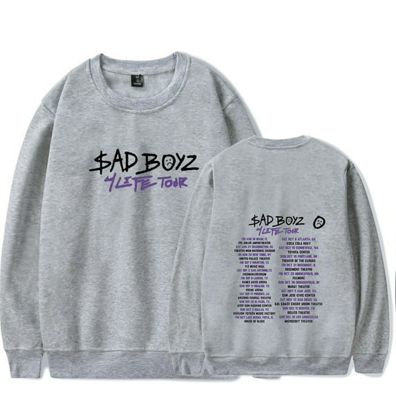 Junior H 2023 Tour Crew Neck Sweatshirt Sad Boyz Concert Merch Popular Graphic Print Unisex Trendy Casual Streetwear Sweatshirt