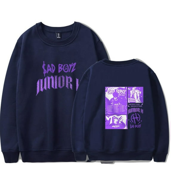 Junior H 2023 Tour Crew Neck Sweatshirt Sad Boyz Concert Merch Popular Graphics sided Print Unisex Trendy Casual Streetwear Sweatshirt