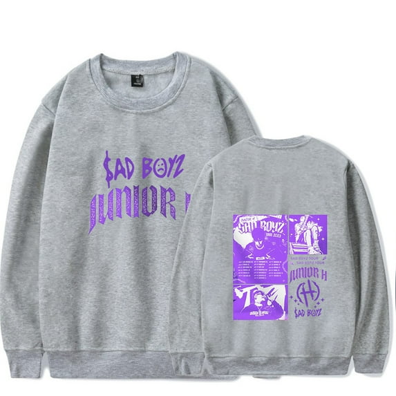 Junior H 2023 Tour Crew Neck Sweatshirt Sad Boyz Concert Merch Popular Graphics sided Print Unisex Trendy Casual Streetwear Sweatshirt