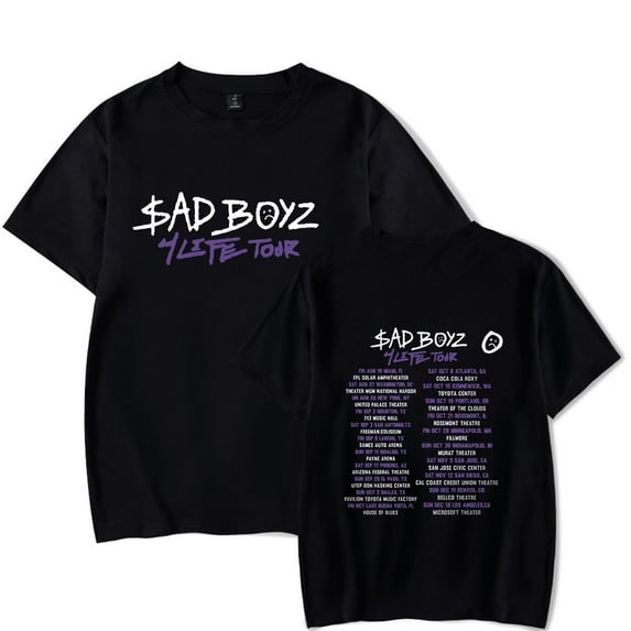 Junior H 2023 Tour Shirt Sad Boyz Concert Merch pop graphics print Crewneck Unisex Trend Casual Short Sleeve TShirt Top