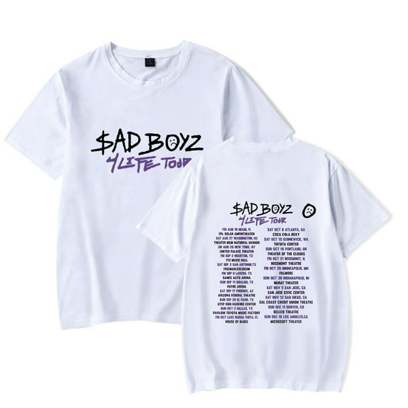 Junior H 2023 Tour Shirt Sad Boyz Concert Merch pop graphics print Crewneck Unisex Trend Casual Short Sleeve TShirt Top