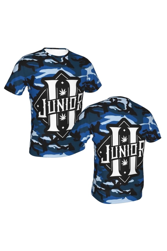 Junior H $Ad Boyz Unisex 3d Pattern Printed Short Sleeve T-Shirts Casual Graphics Tees Medium