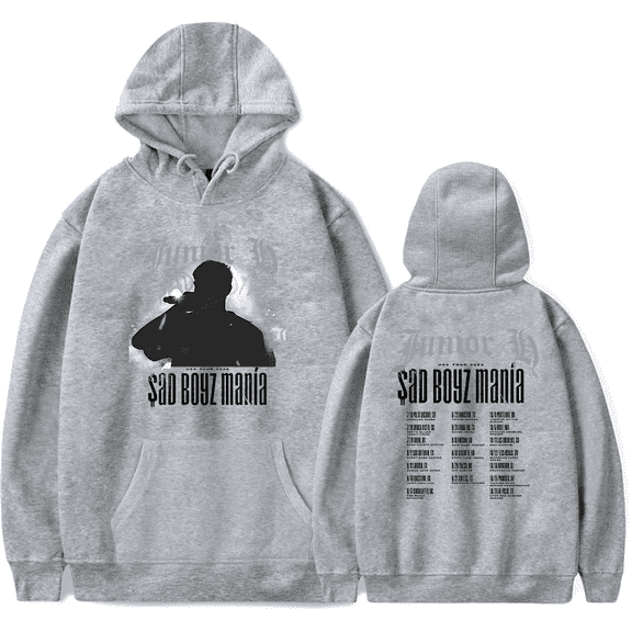 Junior H Merch Hoodie Sad Boyz Mania US Tour 2024 New Hoodies Rapper Fashion Unisex Pullover Sweatshirt Streetwear