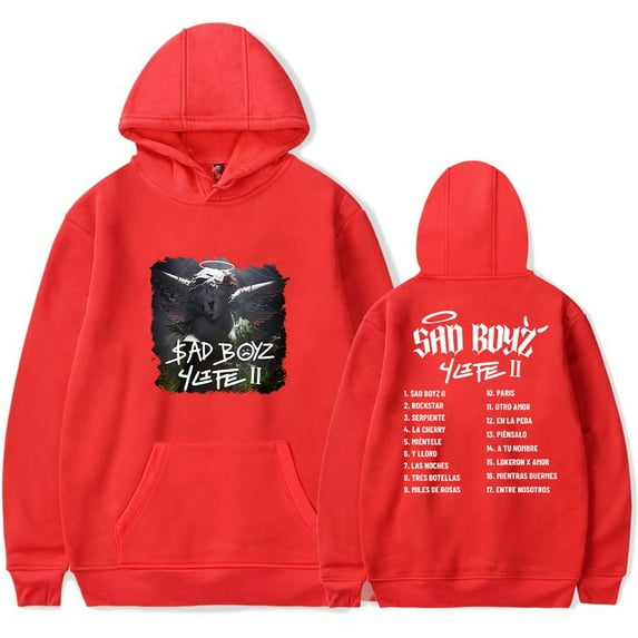 Junior H Merch Sad Boyz 4 Life II Album Hoodie Sweatshirt Autumn For Women/Men Long Sleeve Rapper Pullover