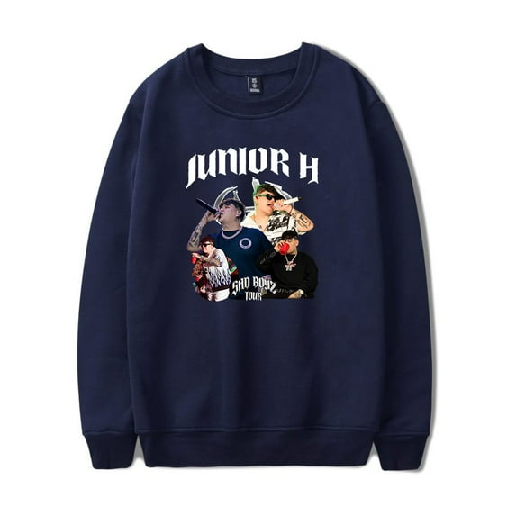 Junior H Merch Sad Boyz Long Sleeve Crewneck Sweatshirt For Men/Women Rapper Winter Hoodie Streetwear