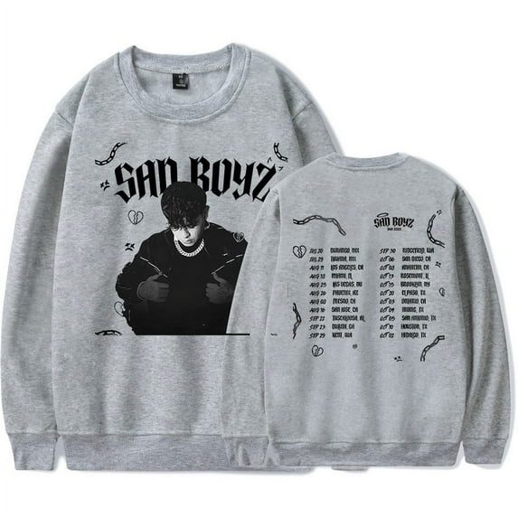 Junior H Merch Sad Boyz Long Sleeve Crewneck Sweatshirt For Men/Women Street Style Hoodie Streetwear