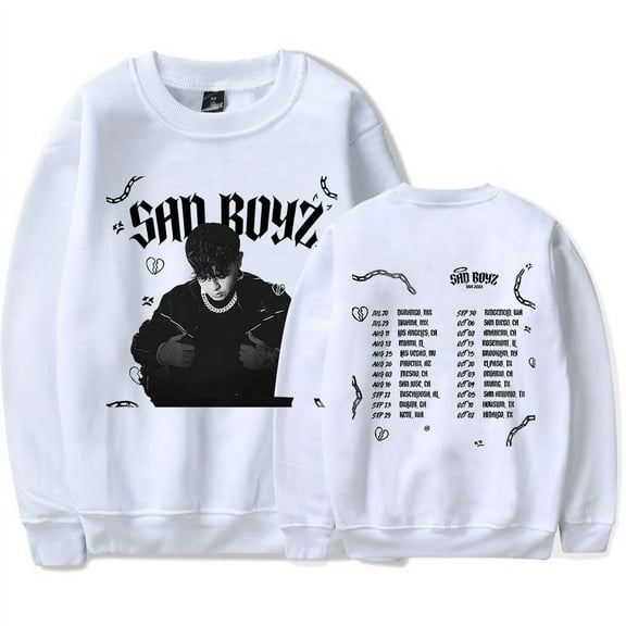 Junior H Merch Sad Boyz Long Sleeve Crewneck Sweatshirt For Men/Women Street Style Hoodie Streetwear