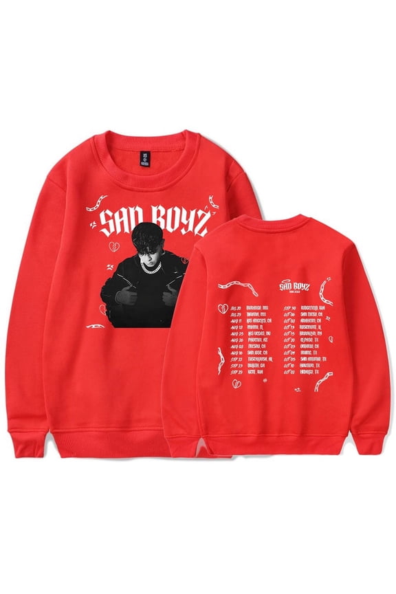 Junior H Merch Sad Boyz Long Sleeve Crewneck Sweatshirt For Men/Women Street Style Hoodie Streetwear