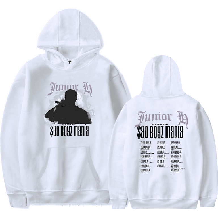 Junior H Merch Sad Boyz Mania Tour 2024 Hoodie Hip Hop