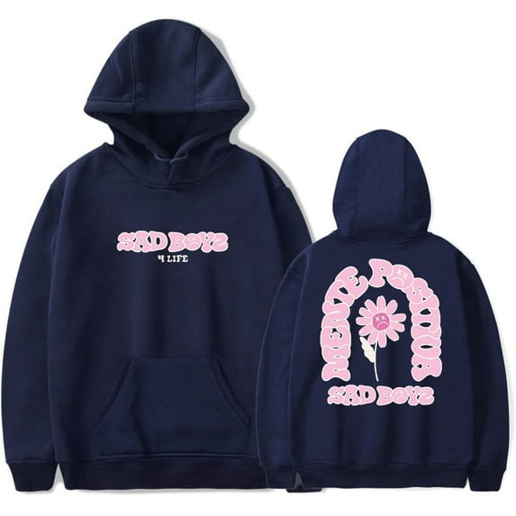 Junior H Merch Sad Boyz Tour Hoodie Mente Positiva Hoodies Women Men Long Sleeve Sweatshirts Rapper Pullover