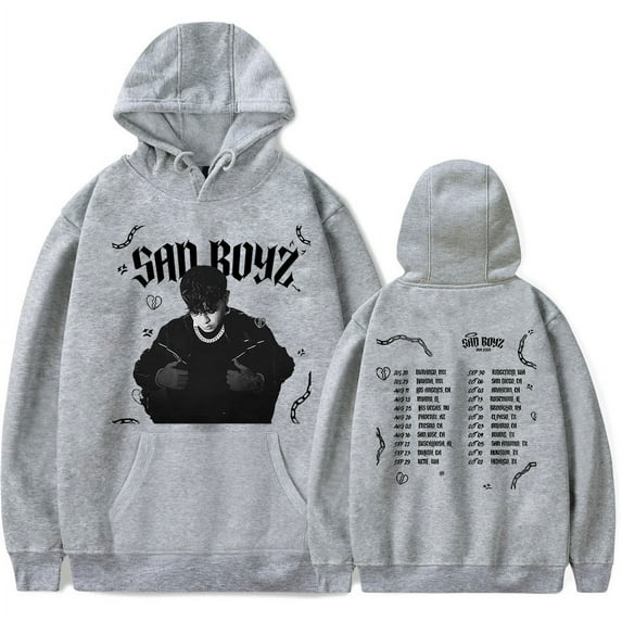 Junior H Rapper HipHop Merch $ad Boyz Tour Hoodie Women Men Long Sleeve Pullover Streetwear
