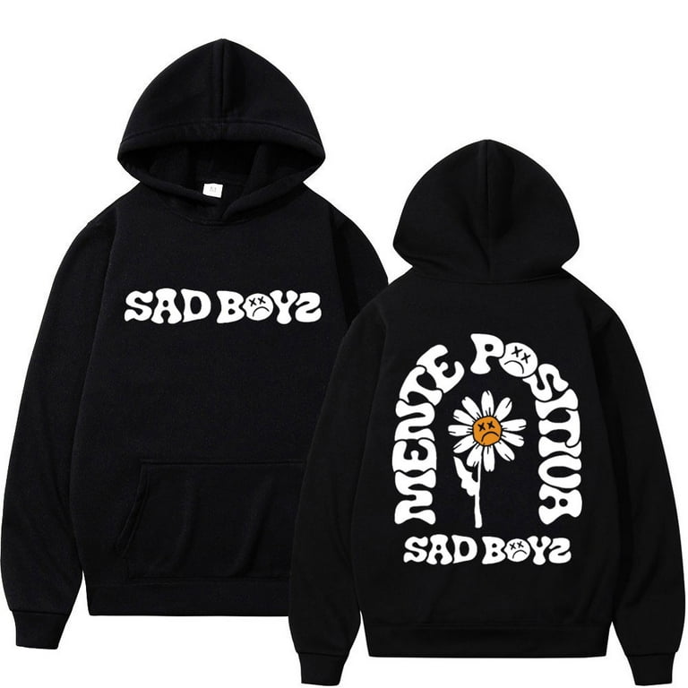 Junior H Sad Boys Positive Mind Print Hoodie Unisex Fashion Casual