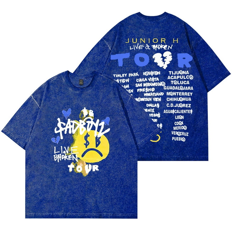 Junior H Sad Boyz Live And Broken Tour Wash T-Shirts Women