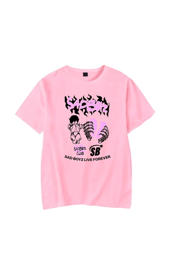 Junior H Sad Boyz Live Forever T-Shirt Merch Summer For Women/Men Rapper O-neck Short Sleeve Tshirt Streetwear Top