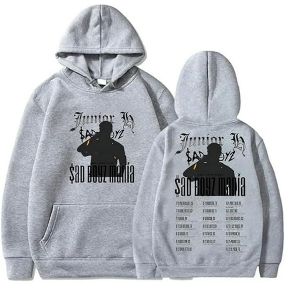 Junior H Sad Boyz Mania Tour 2024 Hoodie Merch Winter For Women/Men Long Sleeve Sweatshirt Rapper Streetwear Pullover