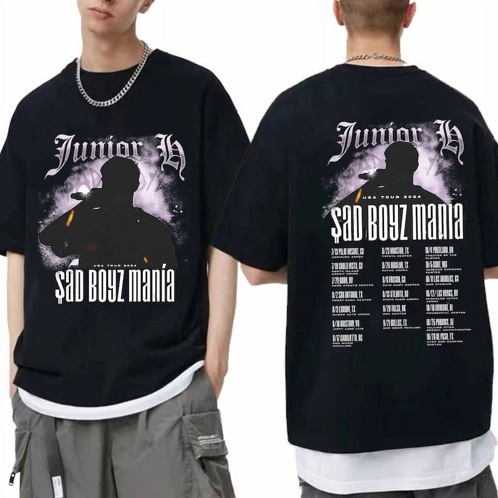 Junior H Sad Boyz Mania Tour 2024 Shirt, Junior H 2024 Concert Shirt