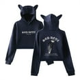 thumbnail image 1 of Junior H Sad Boyz Tour Cat Ear Hoodie Casual Pullover Hip Hop Bear Ear Sweatshirt, 1 of 2