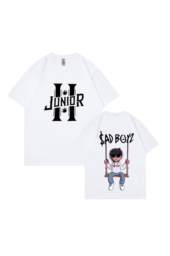 Junior H Sad Boyz Tshirt Fashion O-Neck Short Sleeve Unisex T-Shirt Men Women Casual Style Tee Top
