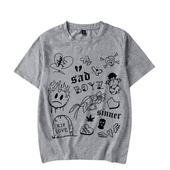 Junior H T-Shirt Sad Boyz No Love Merch Summer For Women/Men Unisex O-neck Short Sleeve Streetwear