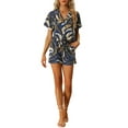 thumbnail image 1 of Junior Hawaiian Shirt and Shorts Set Tropical 2023 Summer Button Down Sets, 1 of 5
