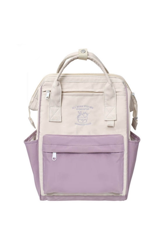 Junior High School Backpack for Students, Color Matching Design with Large Capacity for School Supplies, Durable & Stylish Back-to-School Bag