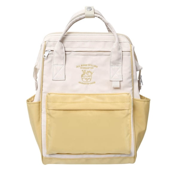 Junior High School Backpack for Students, Color Matching Design with Large Capacity for School Supplies, Durable & Stylish Back-to-School Bag