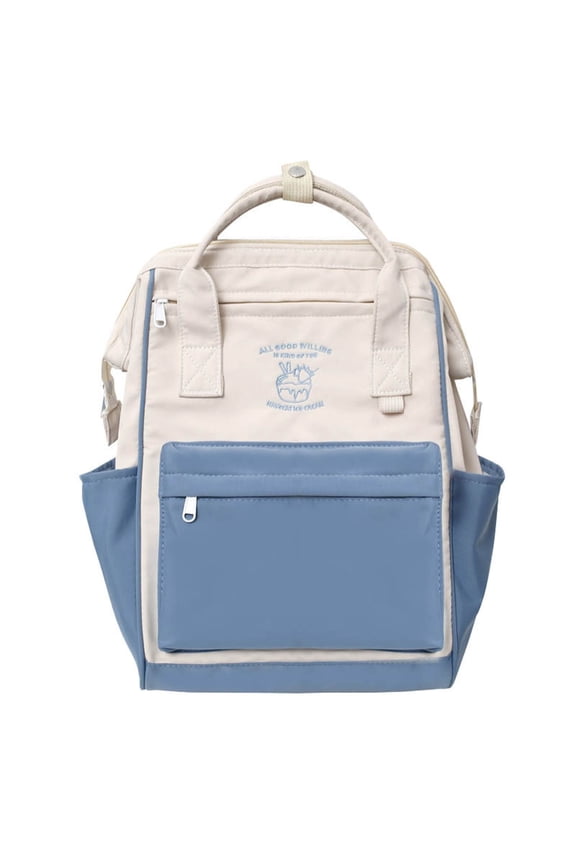 Junior High School Backpack for Students, Color Matching Design with Large Capacity for School Supplies, Durable & Stylish Back-to-School Bag