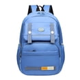 thumbnail image 1 of Junior High School Student Backpack Blue, 17" Travel Backpack Carry on Laptop Backpack Overnight Bag Bag Casual Daypack for Women Men College, 1 of 9