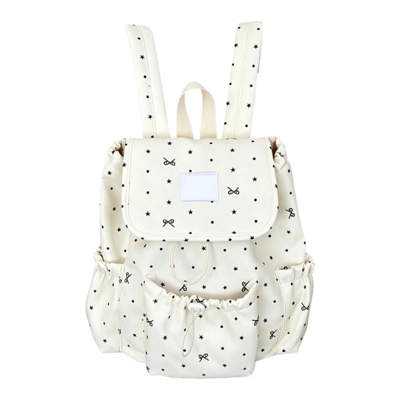 Junior High School Student Schoolbag With An Like Polka And Bow Design Double Shoulder