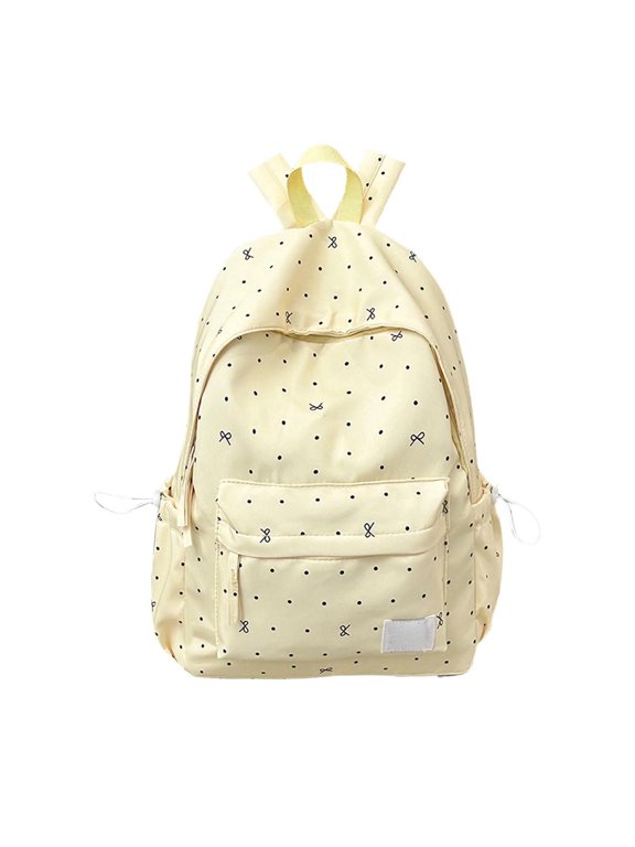 Junior High School Student Schoolbag With An Like Polka And Bow Design Double Shoulder