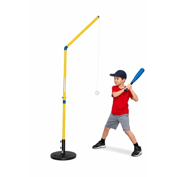 Junior Home Run Trainer Adjustable Baseball & Softball Swing Trainer for Kids No Pitcher Needed, Portable Backyard Batting Practice