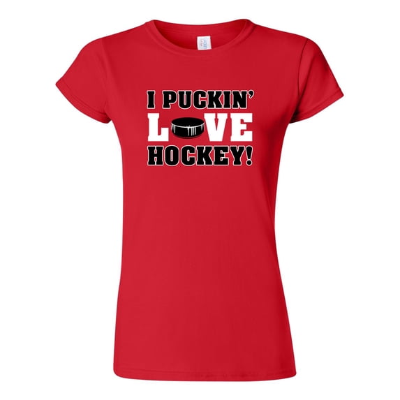Junior I Puckin' Love Hockey! Sports Funny Humor DT T-Shirt Tee