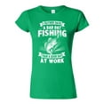 thumbnail image 1 of Junior I Rather Have A Bad Day Fishing Than A Good Day At Work Funny DT T-Shirt Tee, 1 of 2