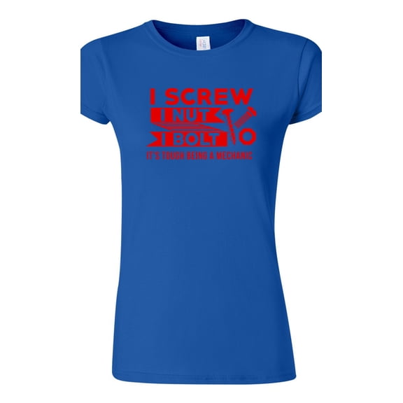 Junior I Screw I Nut I Bolt It's Tough Being A Mechanic Funny DT T-Shirt Tee