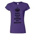 thumbnail image 1 of Junior Keep Calm And Admire My Beauty Beautiful Crown Queen Funny DT T-Shirt Tee, 1 of 2