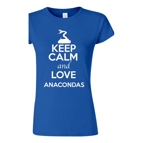Junior Keep Calm And Love Anacondas Snake Animal Lover T-Shirt Tee
