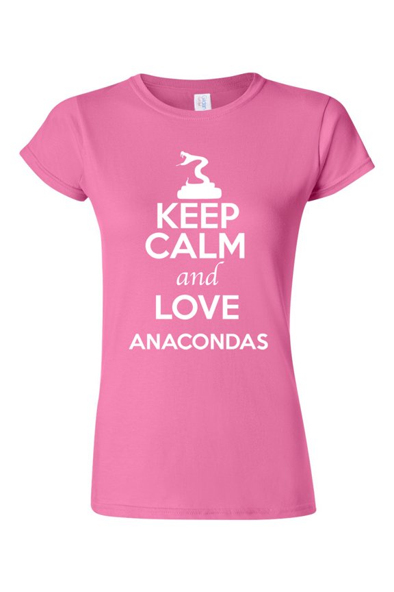 Junior Keep Calm And Love Anacondas Snake Animal Lover T-Shirt Tee