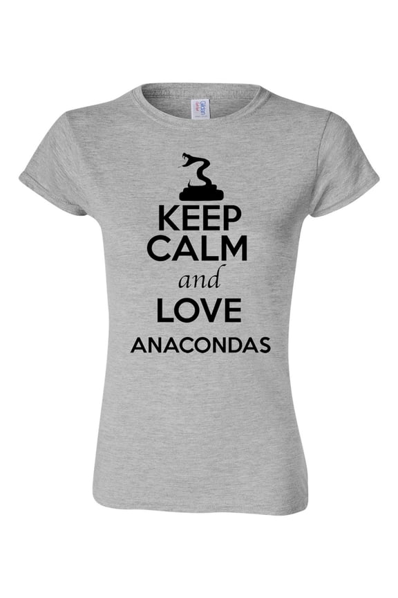 Junior Keep Calm And Love Anacondas Snake Animal Lover T-Shirt Tee