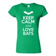 thumbnail image 1 of Junior Keep Calm And Love Bats Animal Lover T-Shirt Tee, 1 of 2