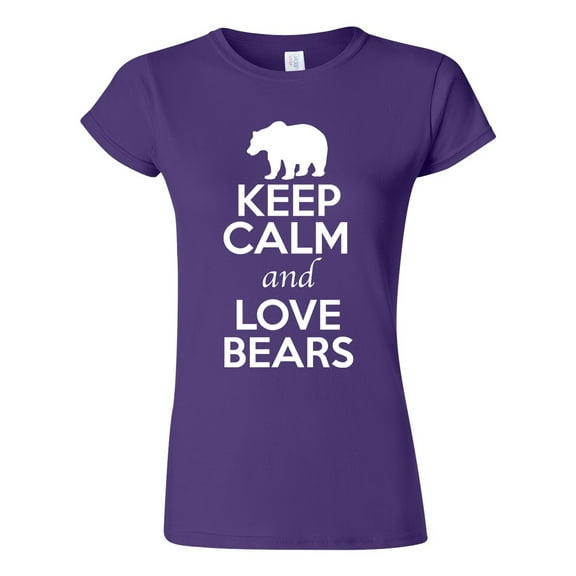 Junior Keep Calm And Love Bears Panda Animal Lover T-Shirt Tee